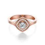 Pierścionek z różowego złota z diamentami AJPZ_120